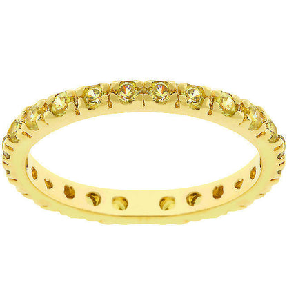 Yellow Cubic Zirconia Eternity Ring-1