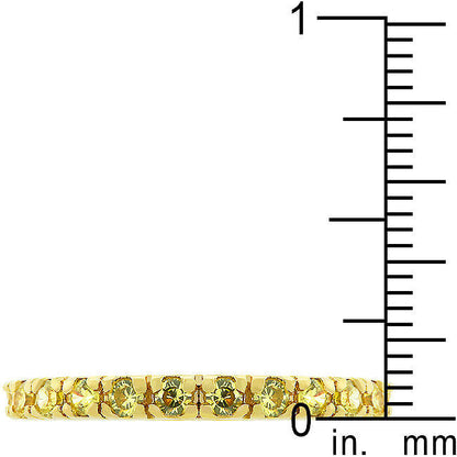 Yellow Cubic Zirconia Eternity Ring-2