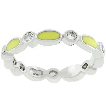 Yellow Link Enamel Stacker Ring-1