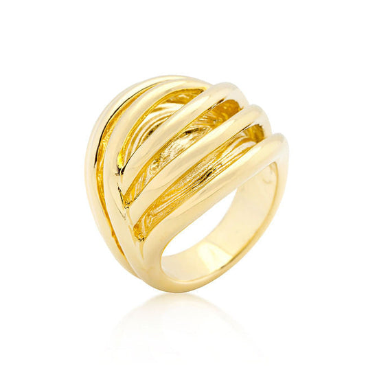 Golden Illusion Fashion Ring-0