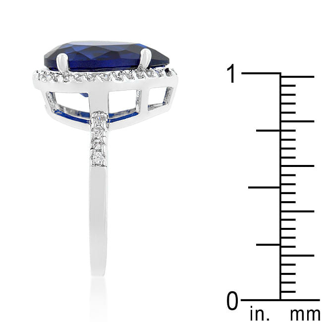 Sapphire Cubic Zirconia Drop Ring-3