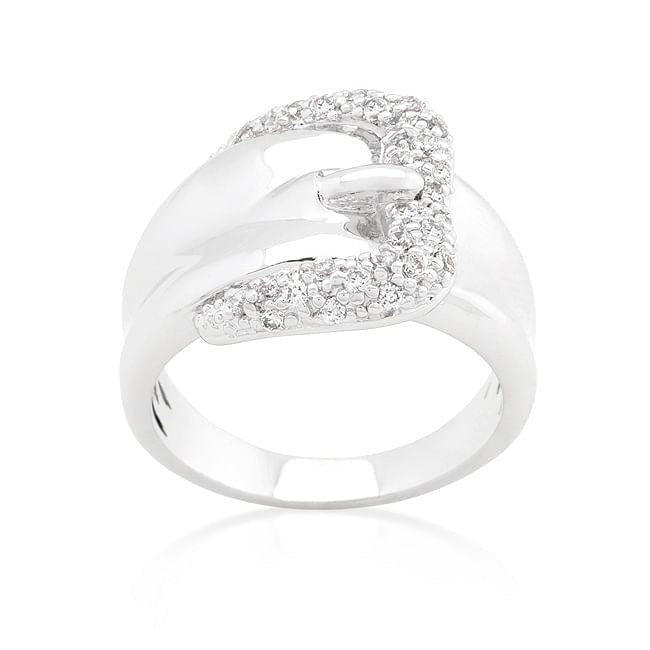 Simple Cubic Zirconia Belt Ring-1