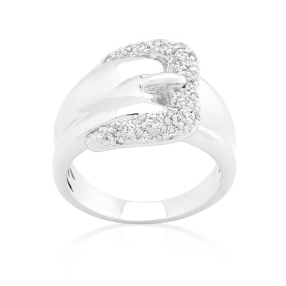 Simple Cubic Zirconia Belt Ring-1