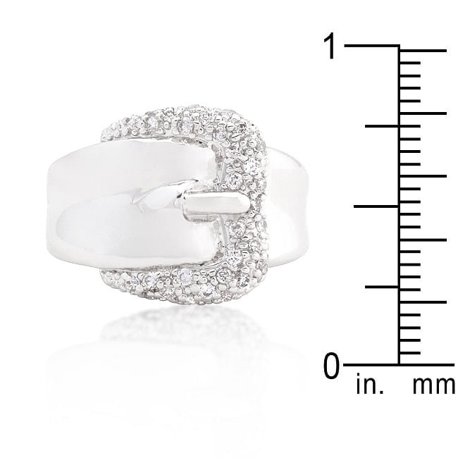 Simple Cubic Zirconia Belt Ring-2