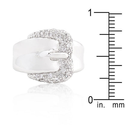 Simple Cubic Zirconia Belt Ring-2