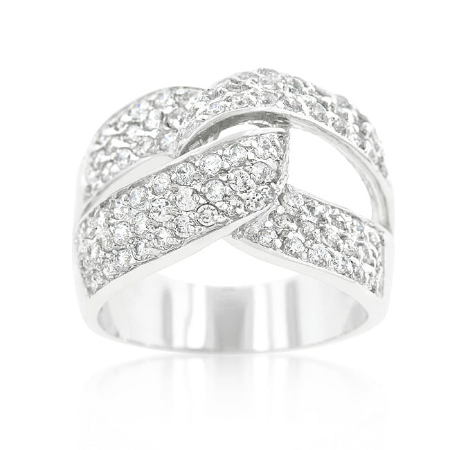 Cubic Zirconia Knot Ring-1