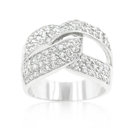 Cubic Zirconia Knot Ring-1