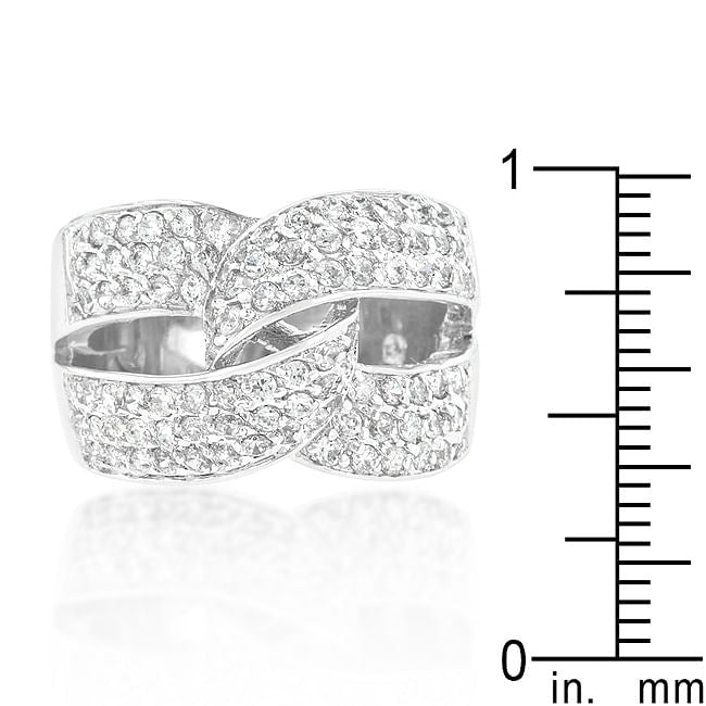 Cubic Zirconia Knot Ring-2