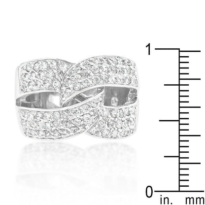 Cubic Zirconia Knot Ring-2