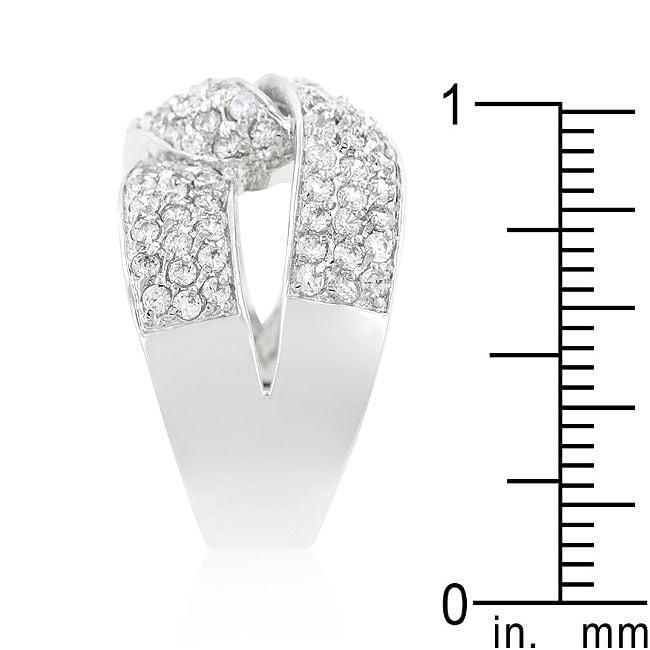 Cubic Zirconia Knot Ring-3