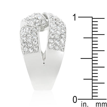 Cubic Zirconia Knot Ring-3
