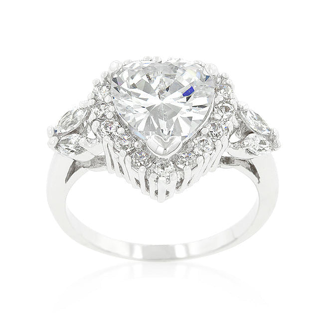 Heart Halo Engagement Ring-1