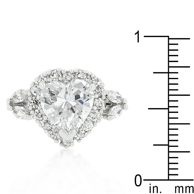 Heart Halo Engagement Ring-2
