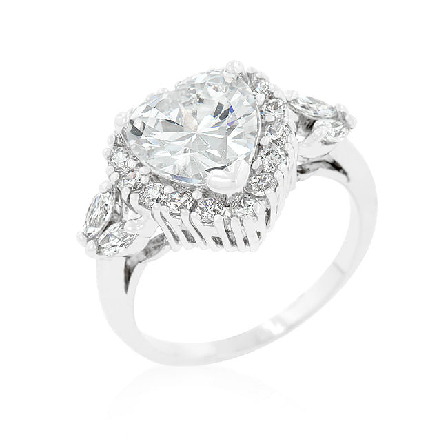 Heart Halo Engagement Ring-0