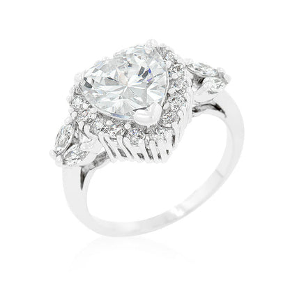 Heart Halo Engagement Ring-0