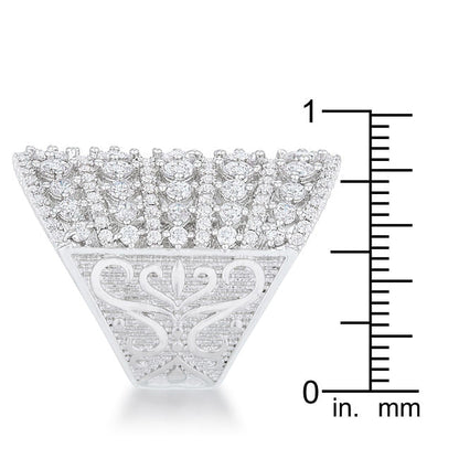 Charlyn 2.5ct Rhodium CZ Statement Cocktail Ring-4