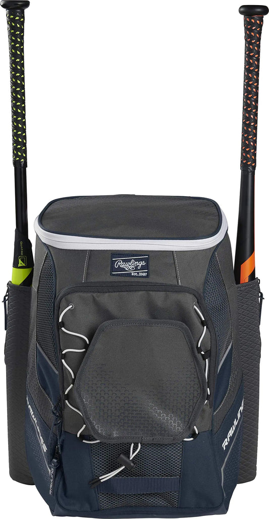 Rawlings | IMPULSE Backpack Equipment Bag | Baseball/Softball | Navy