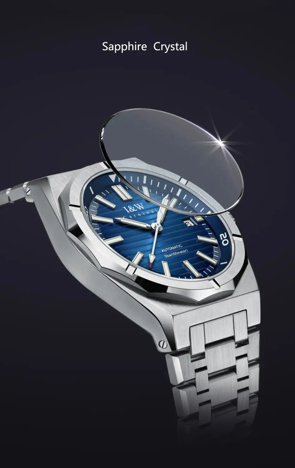 Switzerland CARNIVAL Luxury Brand Japan MIYOTA Automatic Mechanical Sapphire Men’s Watches Waterproof Luminous Clocks
