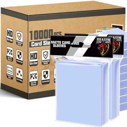 Kitoyz 10000 Counts Card Sleeves Top Loaders for Trading Cards Penny Soft Sleeves Clear Baseball Card Sleeves Protectors Fit for Sports Cards Football Game Cards