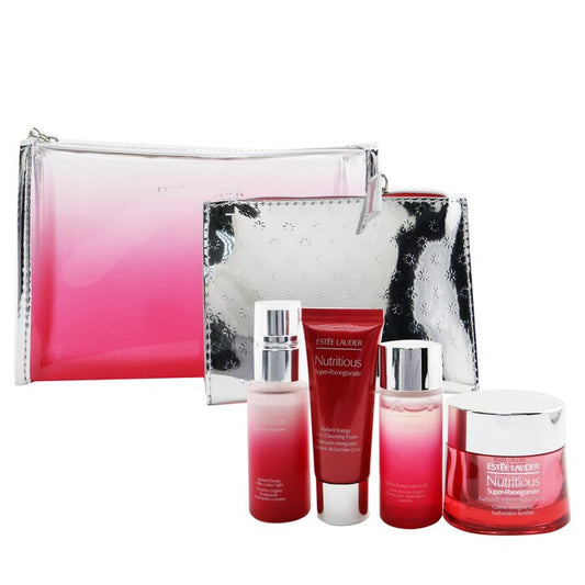 Nutritious Super-pomegranate Reveal A Rosy Radiance Set: Moisture Creme+ Milky Lotion Light+ Lotion+ Cleansing Foam ...