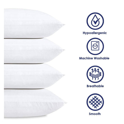 Set of 4 - Standard size Down Alternative Pillows - Machine Washable-1