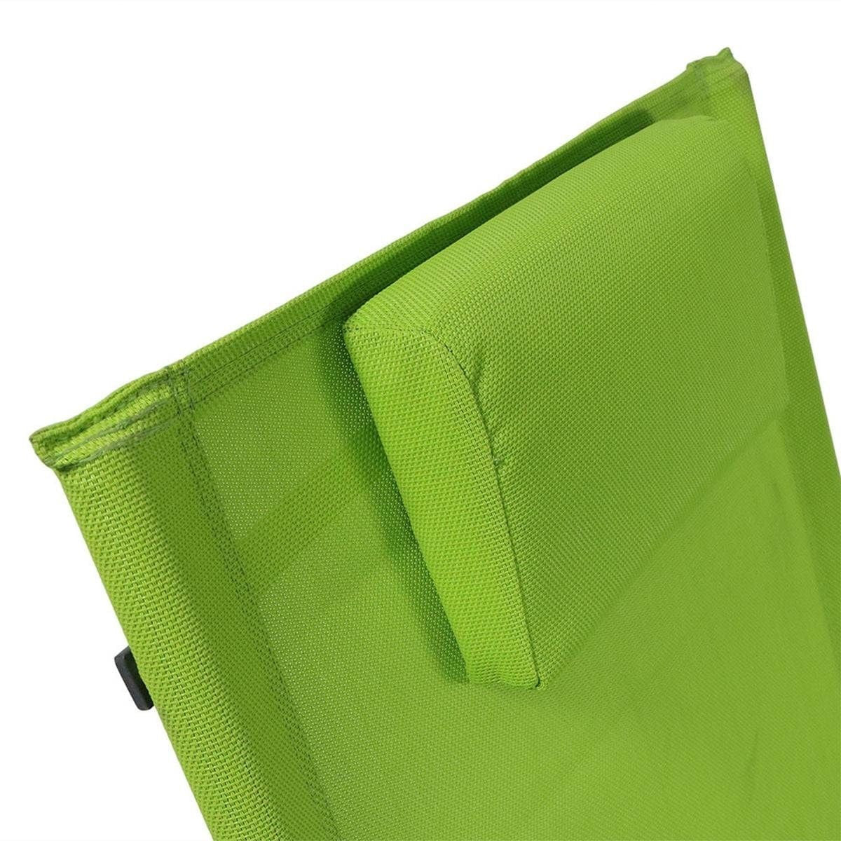 Modern Green Rocking Chaise Lounge Chair Patio Lounger with Pillow-1