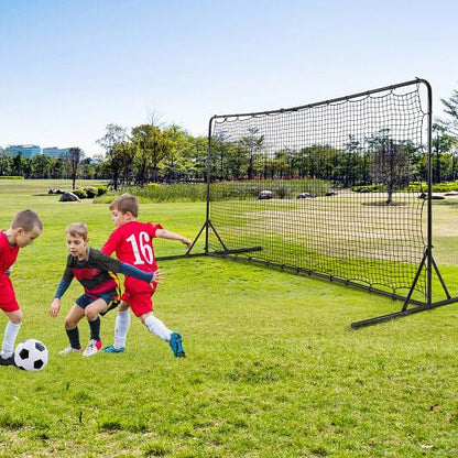 12 x 6 Feet Soccer Rebounder Net with All Weather Net-Black