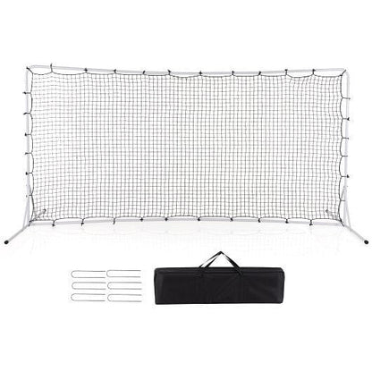 12 x 6 Feet Soccer Rebounder Net with All Weather Net-Black