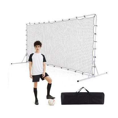 12 x 6 Feet Soccer Rebounder Net with All Weather Net-Black