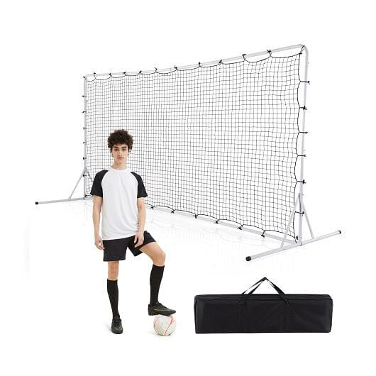 12 x 6 Feet Soccer Rebounder Net with All Weather Net-Black-7
