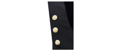 BALMAIN black sleeveless LONG DRESS