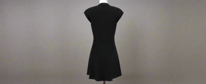 BALMAIN black button front MINI DRESS