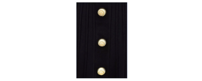 BALMAIN black button front MINI DRESS