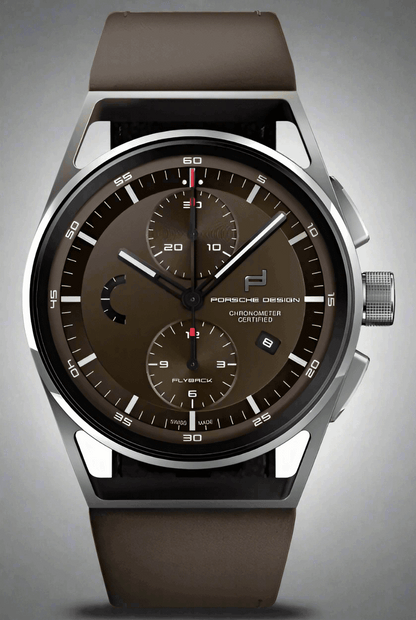 PORSCHE DESIGN 1919 brown Chronotimer Flyback Automatic Timepiece