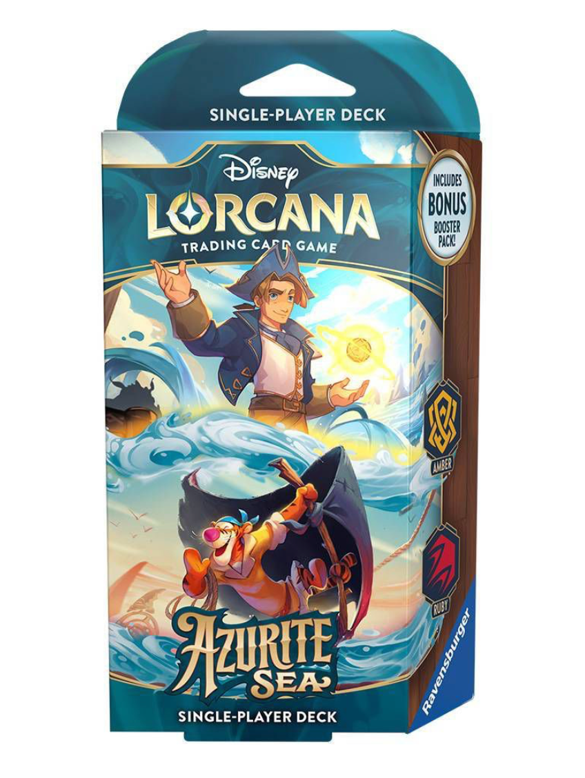 Disney Lorcana Trading Card Game: Azurite Sea Amber and Ruby Single-Player Deck