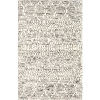3-ft. x 5-ft. Hand Woven Wool Blend Grey Beige Ivory Persian Style Area Rug-0