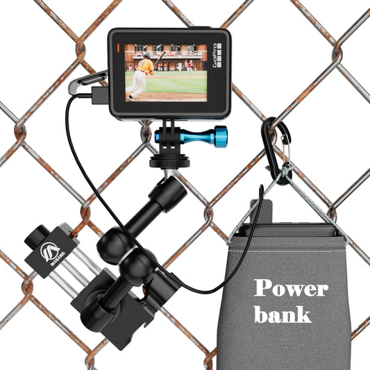Mounting Kit for Gamechanger Fence Mount for iPhone Mevo Start Phones GoPro to a Backstop Chain Link Fence for Gamechanger Recording BaseballSoftball and Tennis Games(M5)