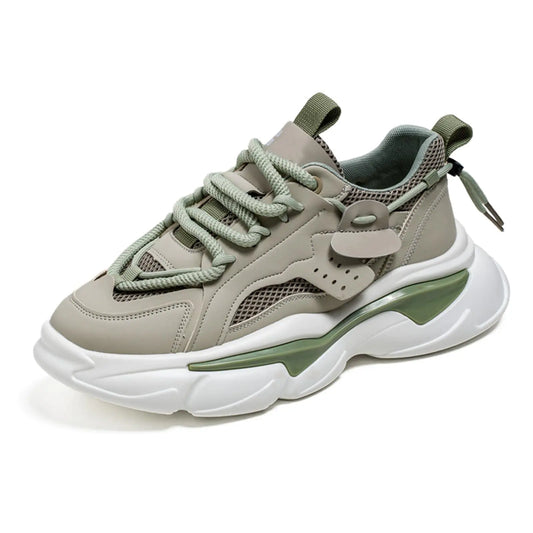 SPWAGYM Mens Running Shoes Tennis Walking Shoes Chunky Sneakers Workout Casual Athletic Shoes Green Size 7