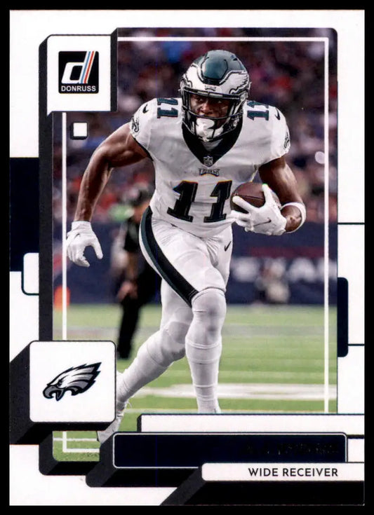 Football trading card featuring A J Brown from the 2022 Donruss Philadelphia Eagles series