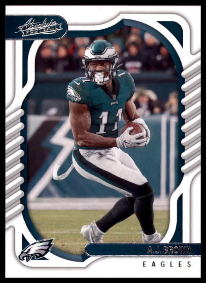 A.J. Brown football card from Panini Absolute 2022 Panini Absolute Retail Philadelphia Eagles