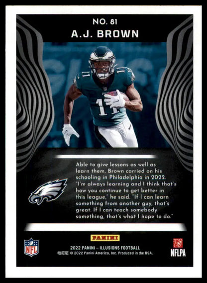 A.J. Brown football card from Panini Illusions 2022 Philadelphia Eagles collection