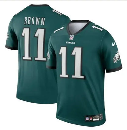 A.J. Brown Philadelphia Eagles Midnight Green Nike Legend Jersey number 11