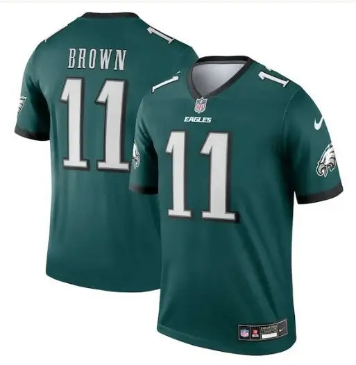 A.J. Brown Philadelphia Eagles Midnight Green Nike Legend Jersey number 11