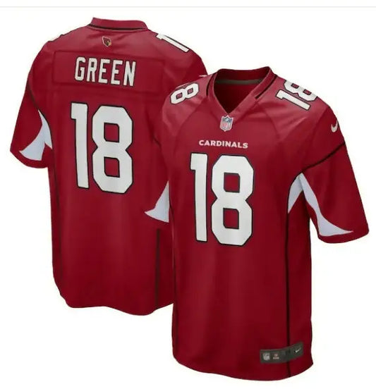 Red A.J. Green Arizona Cardinals Nike Game Jersey with number 18 and GREEN on back
