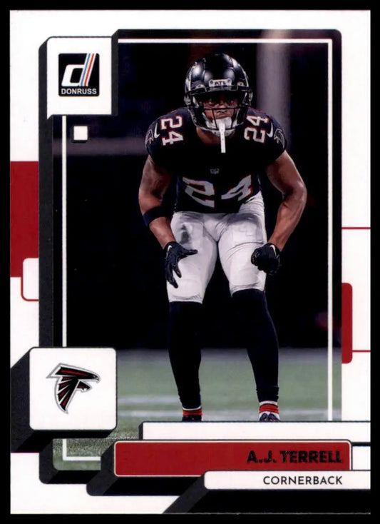 A.J. Terrell 2022 Donruss football card featuring Atlanta Falcons player display