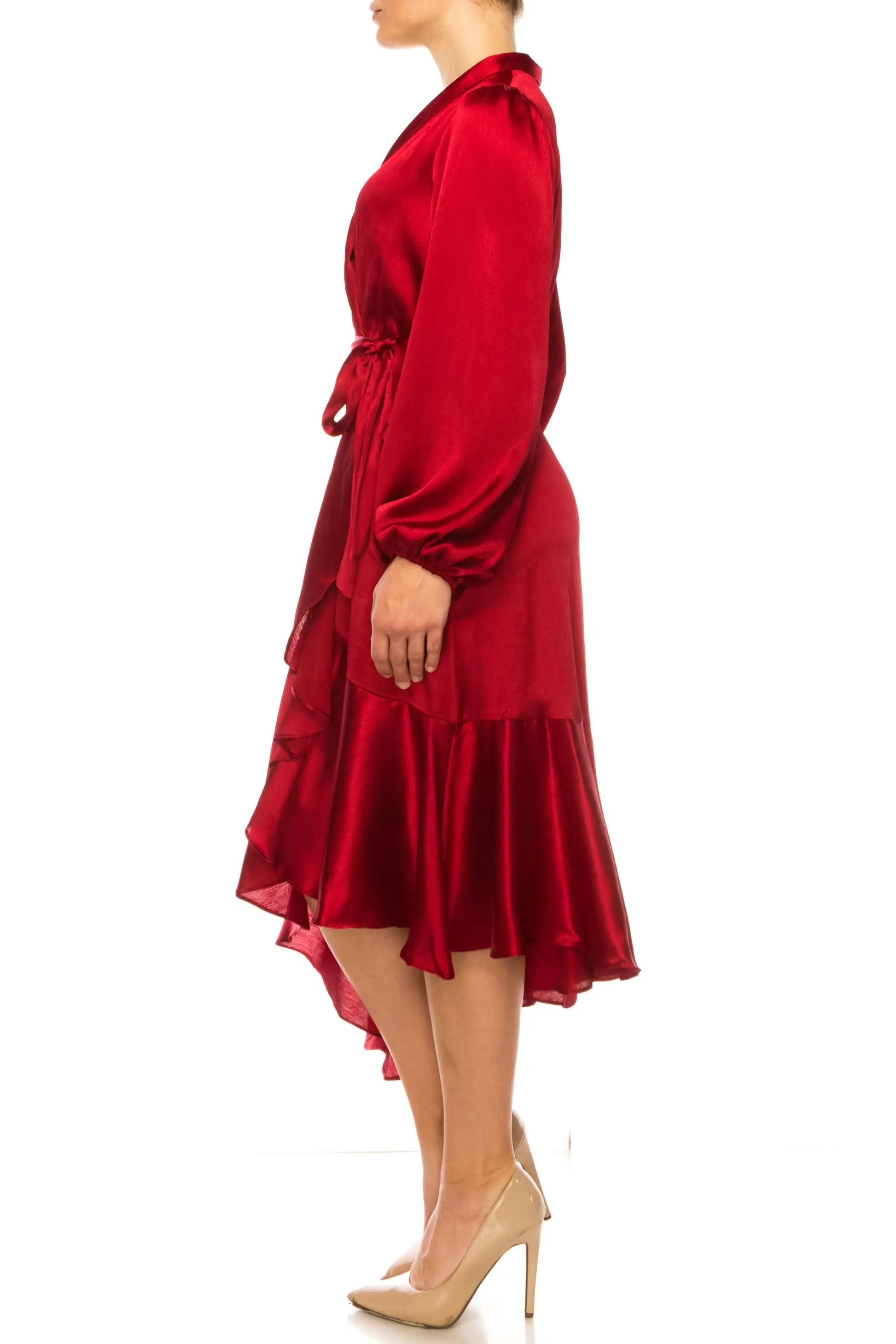 A+ Maison Tara Scarlet Midi LAST ONE! Cocktail Party Dress Small SIZE 6 Remaining! Women’s Apparel - 6 - Cocktail Dress