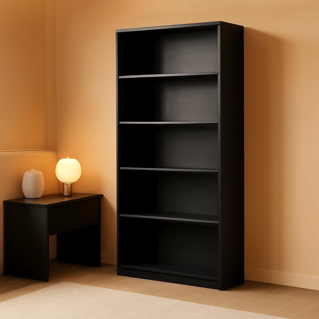 Floor Standing 6 Tier WalnutFinish Bookcase 70Inches-0