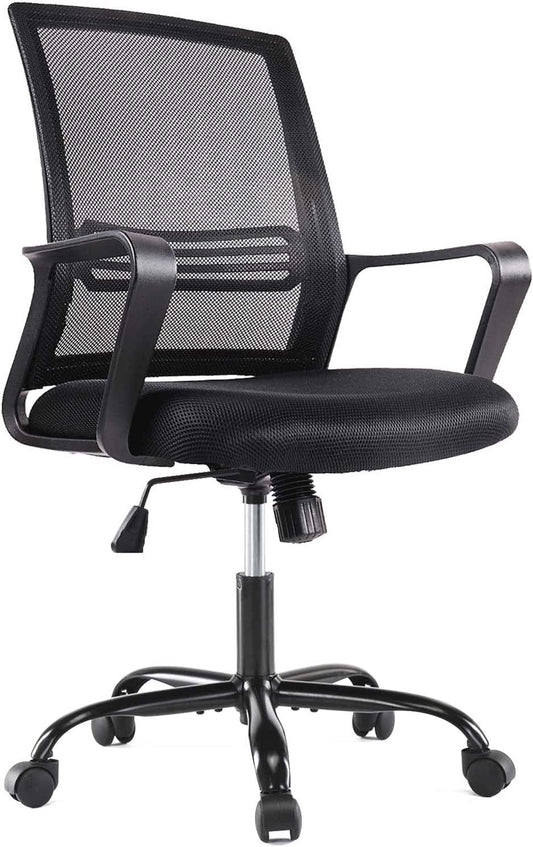 Ergonomic Mesh Office Chair with Armrests and Wheels-0