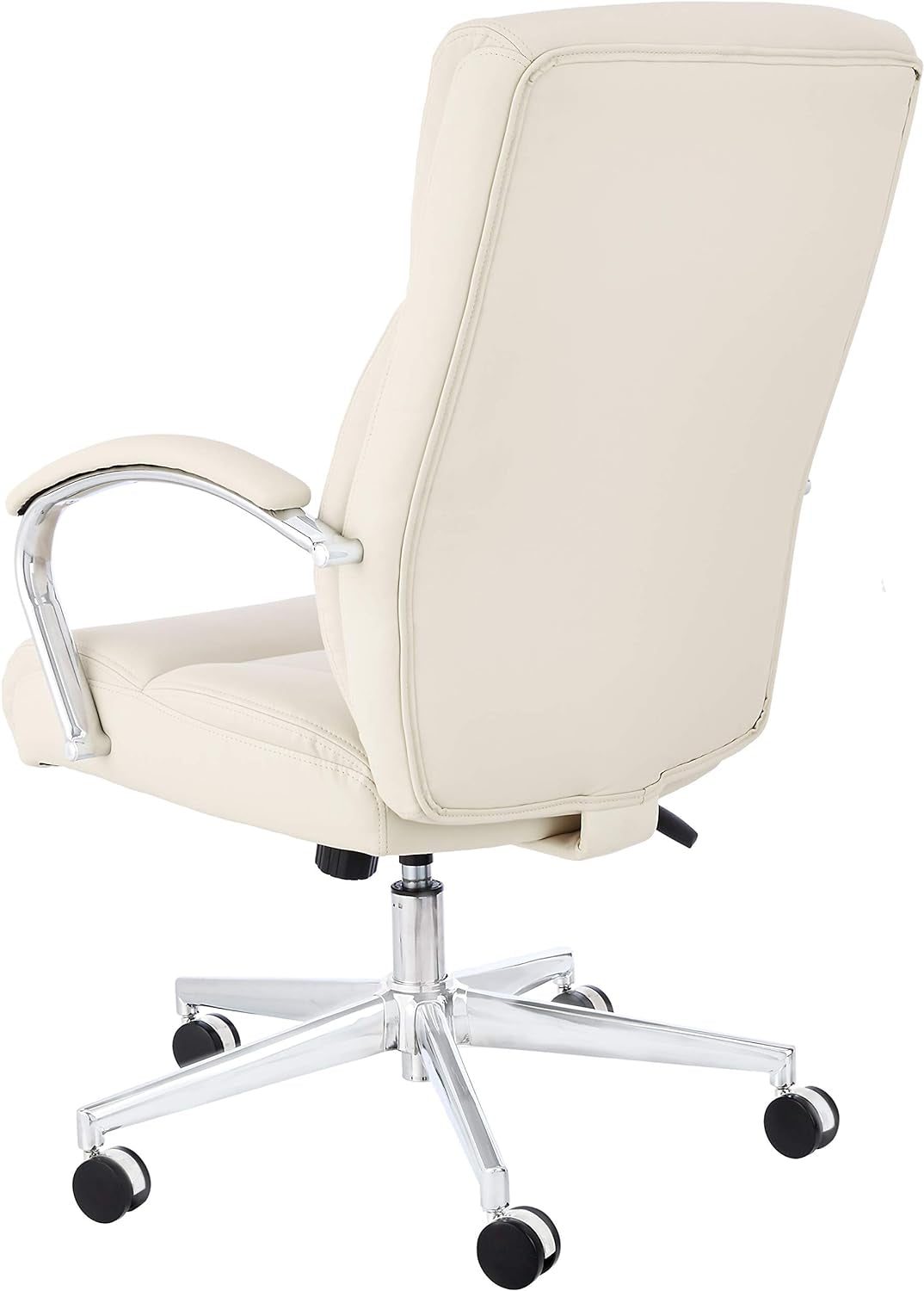 Executive Desk Chair, 275Lb Capacity, Oversized Cushion, Ivory Bonded Leather, 29.13"D X 25.2"W X 43.11"H-2