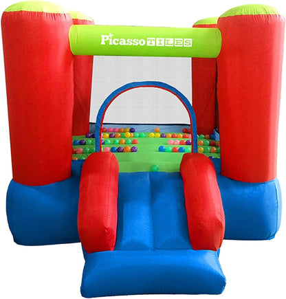 8x7 Junior Inflatable Bouncer Slide with 50 Balls-3